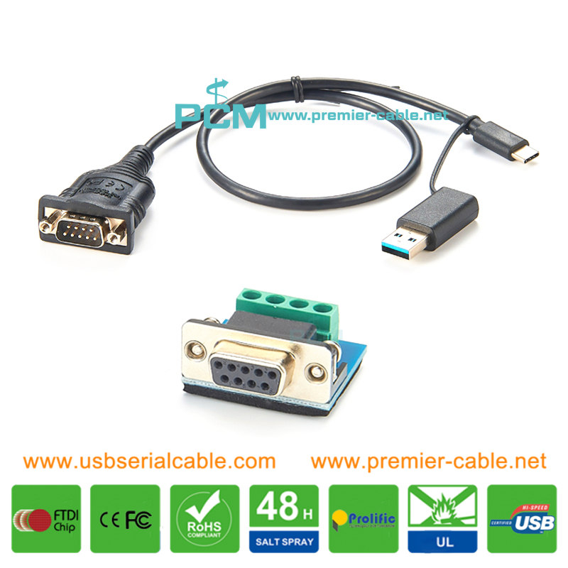 USB to RS485 RS422 Serial Cable with Terminal Board