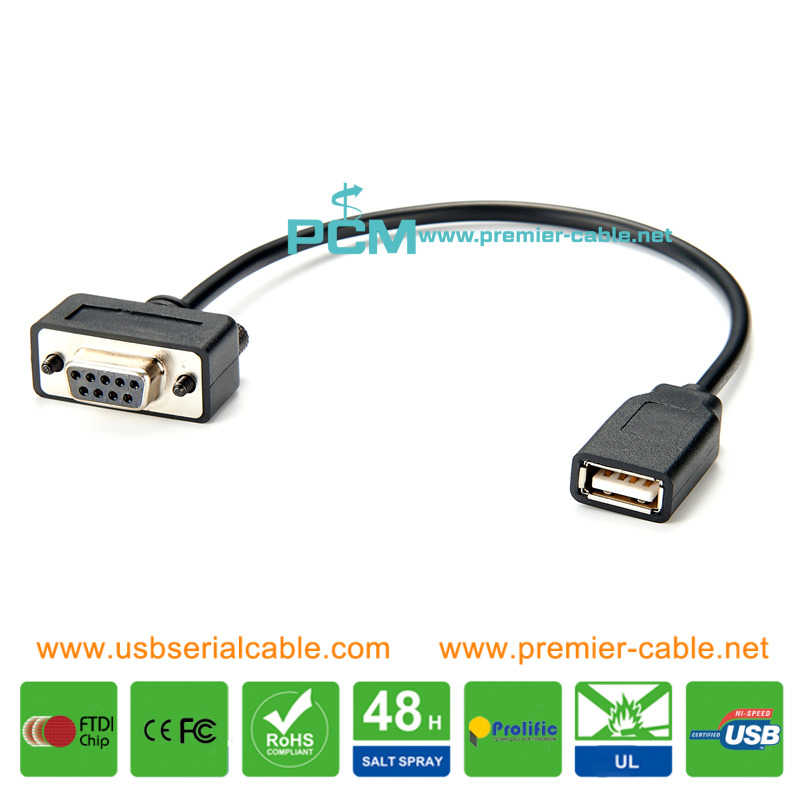 DB9 to USB CAN Data Power Cable