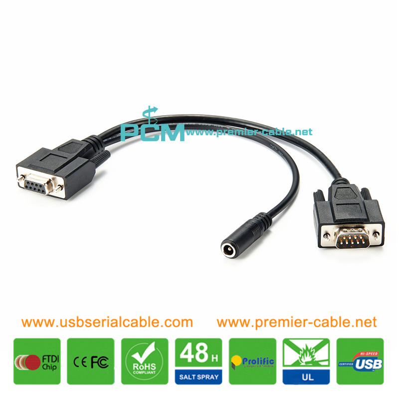 DB9 to DB9 DC CAN Logger Power Splitter Cable