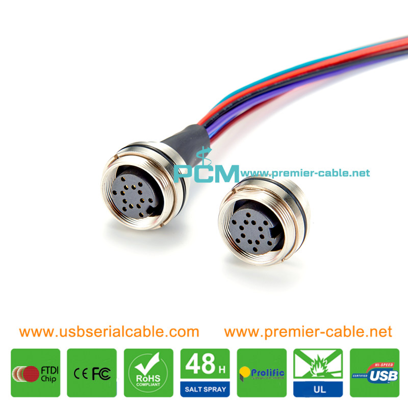 M16 to Open End Front Panel Mounting AISG Ret Cable for 5G Telecom M16 to Open End Front Panel Mounting AISG Ret Cable for 5G Telecom