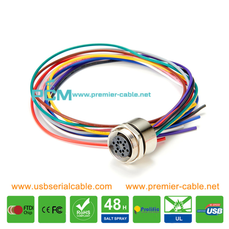 5G Networks M16 14Pin to Bare Wire Antenna Ret Cable