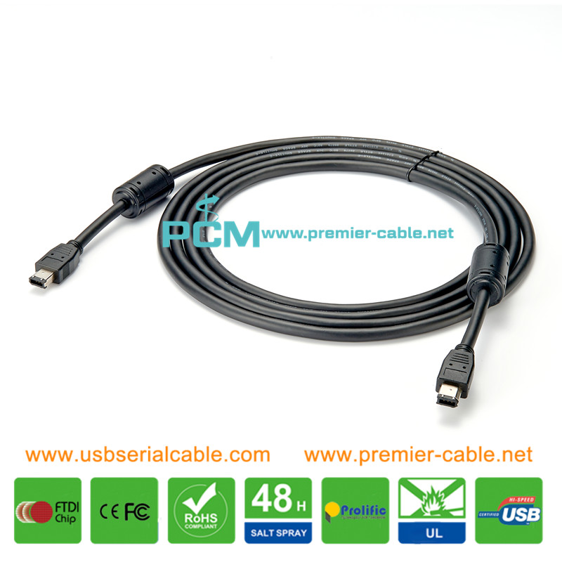 IEEE 1394 Firwire Cable with EMC Magnetic Ring