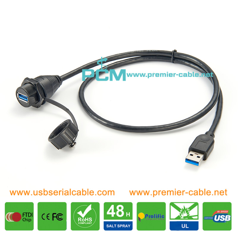 Industrial IP67 USB3.0 Type A Gen1 Outdoor Cable