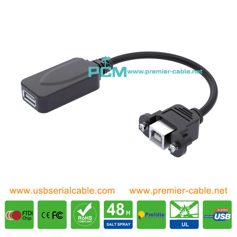 USB-B Active Repeater Panel Cable for Printer