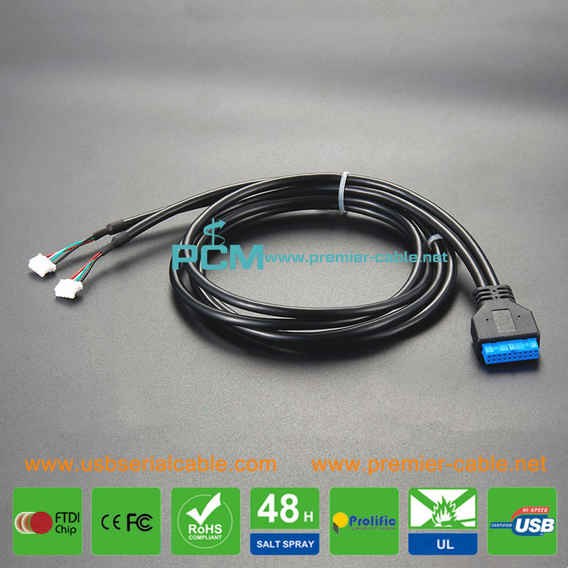 USB 3.0 19 Pin 20 Pin to JST IDC Dupont Cable