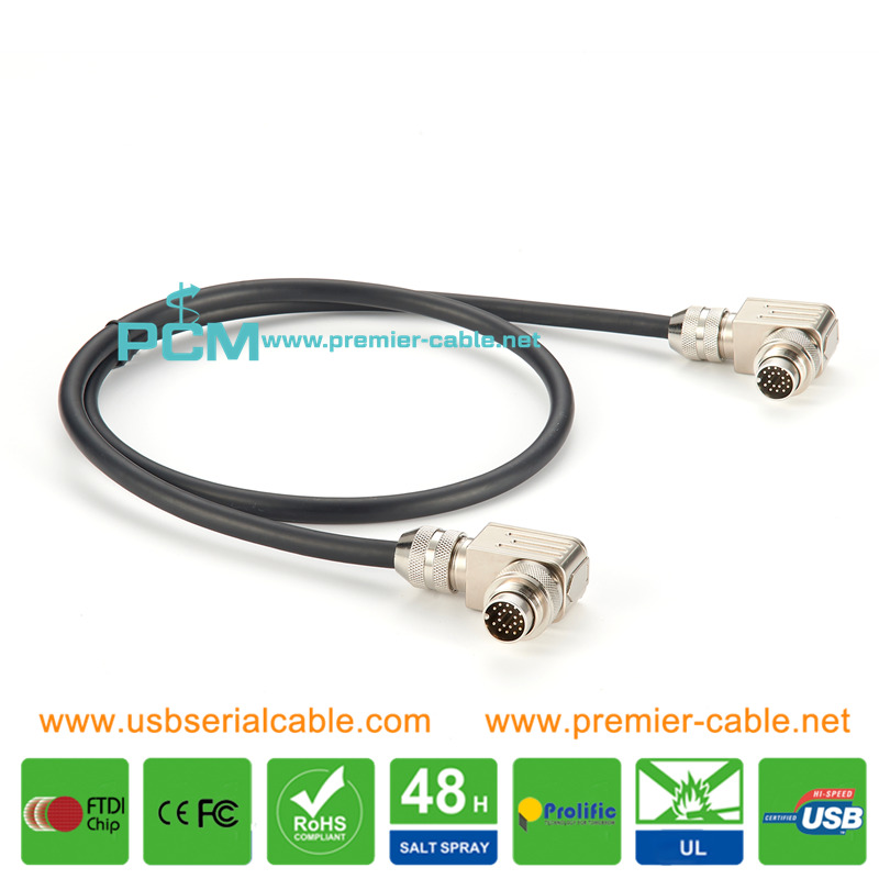 M16 Field Assembly IP67 Right Angle Cable