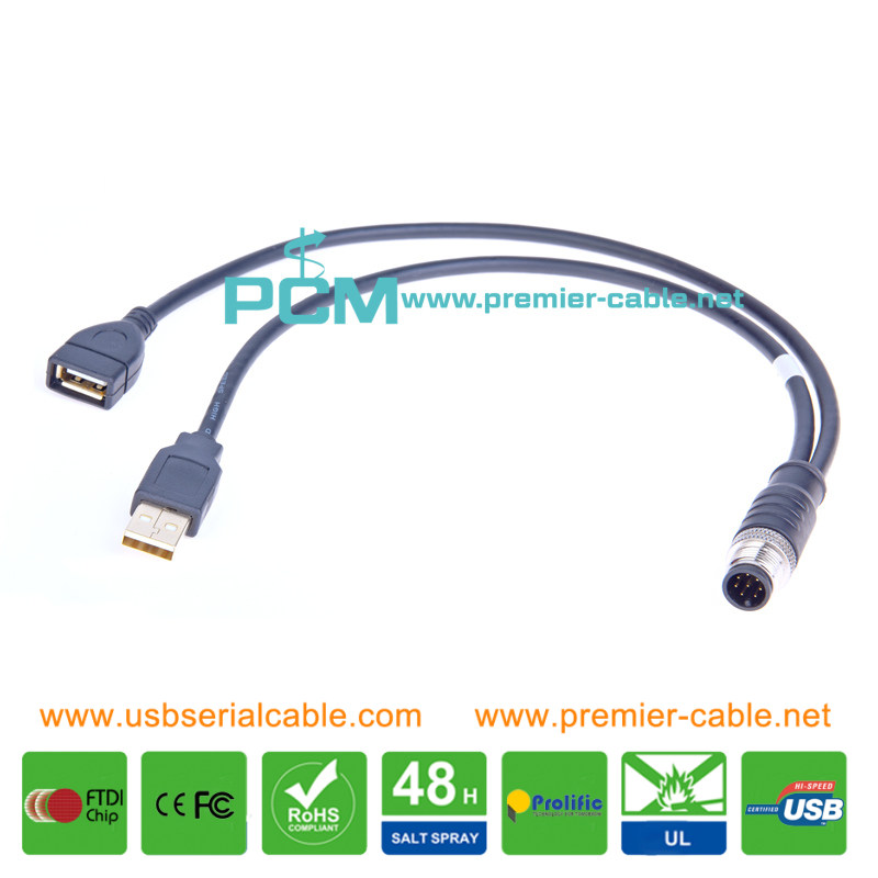 Industrial Camera Barcode Scanner USB Y Cable