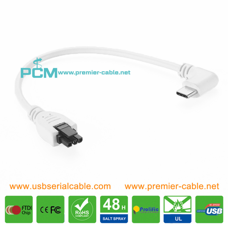 Molex 3Pin Micro-Fit 3.0 43645 to USB3.1 Type C Cable