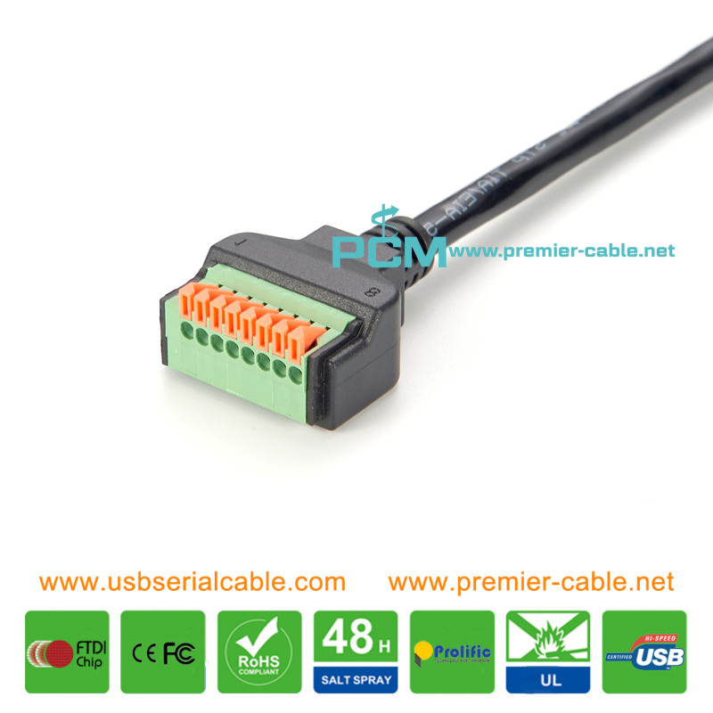 Cat5 Cat5e Cat6 CCTV Digital Internet RJ45 to Spring Terminal Block Cable