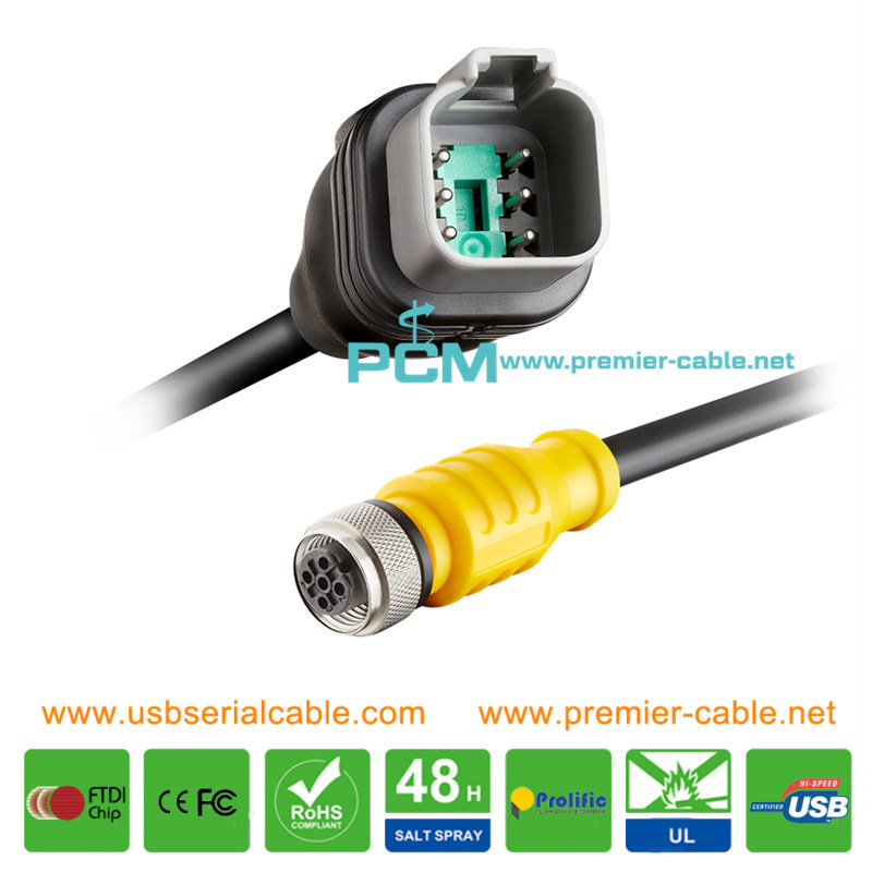 Automotive Mobile Equipment M12 to Deutsch Cable