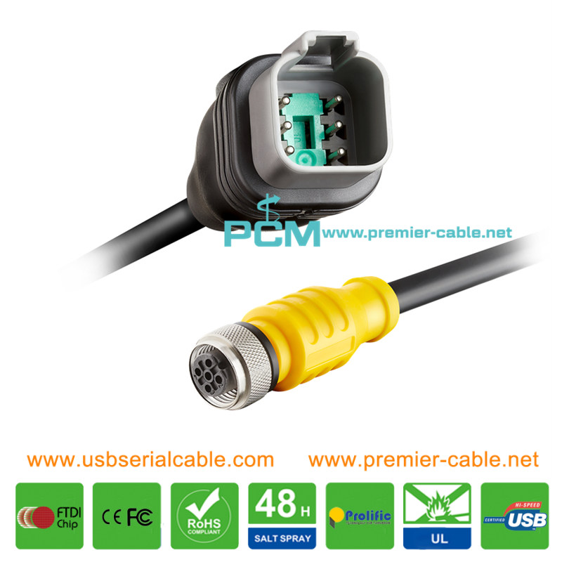 Automotive Mobile Equipment M12 to Deutsch Cable Automotive Mobile Equipment M12 to Deutsch Cable