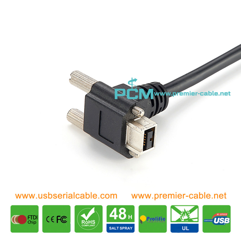 IEEE1394B 9Pin to 9Pin Thumbscrew Camera Cable