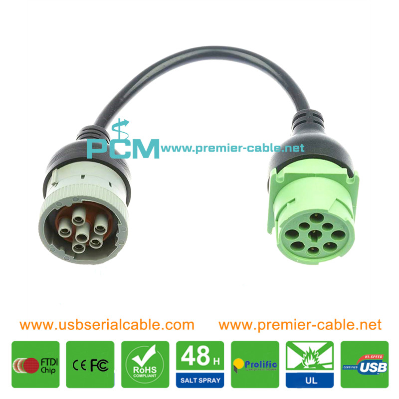 J1708 6-Pin to J1939 9-Pin Type II Cable