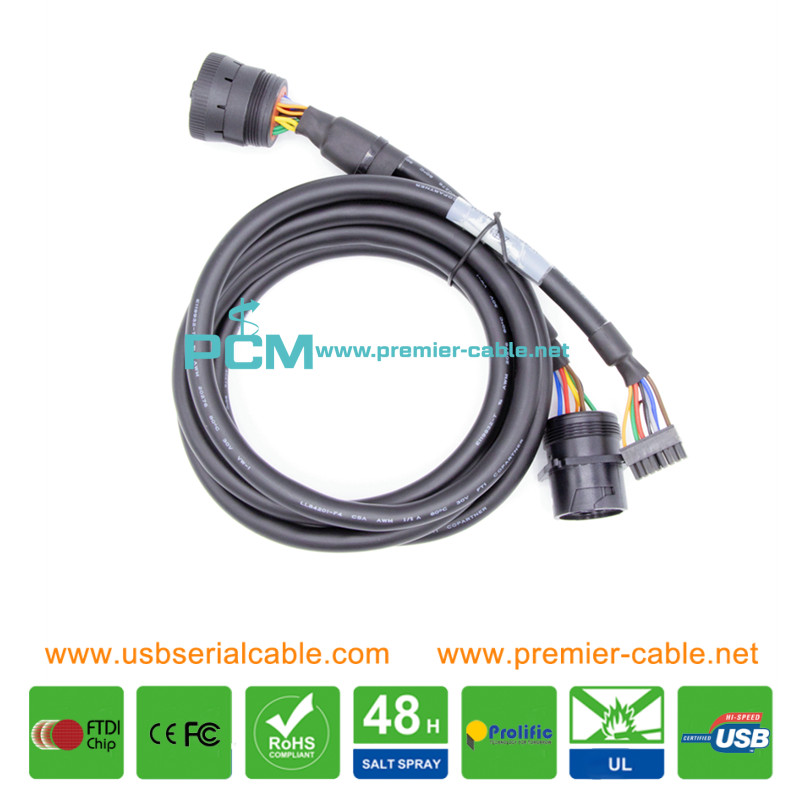 Deutsch J1939 J1708 CAN to Molex 3.0 Housing Heavy Duty Y Split Cable