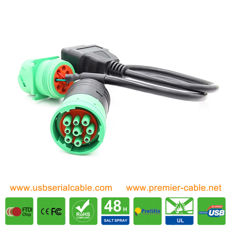 J1939 J1708 to OBD Truck Diesel Car Diagnostic Split Cable J1939 J1708 to OBD Truck Diesel Car Diagnostic Split Cable