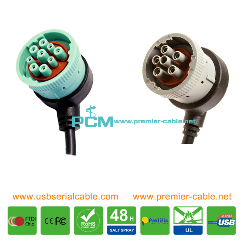 Heavy Duty Vehicle J1939 J1708 CAN II Cable
