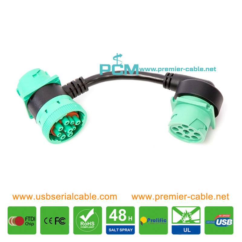 SAE J1939 9 Pin Pass-Thru Cable