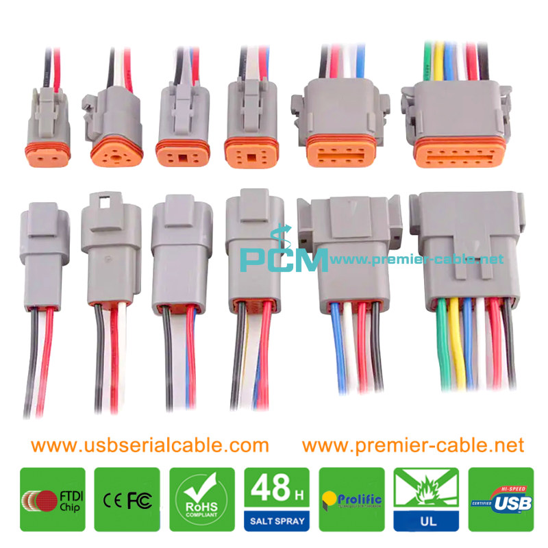 Deutsch DT-Series Controller Pigtail J1939 CAN Automotive Wire Harness Deutsch DT-Series Controller Pigtail J1939 CAN Automotive Wire Harness