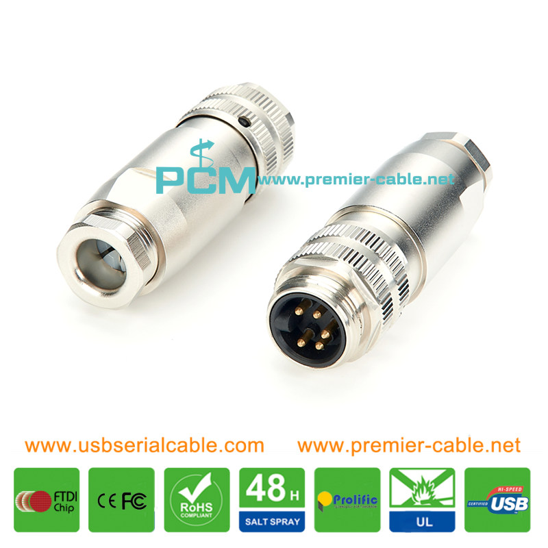 Marine Boat Vessel NMEA2000 Mini-C 7/8 Male Field Wireable Adapter Marine Boat Vessel NMEA2000 Mini-C 7/8 Male Field Wireable Adapter
