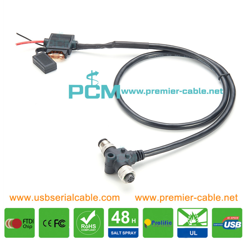 NMEA 2000 Backbone Power Tap Cable With Fuse Marine Industrial Automation