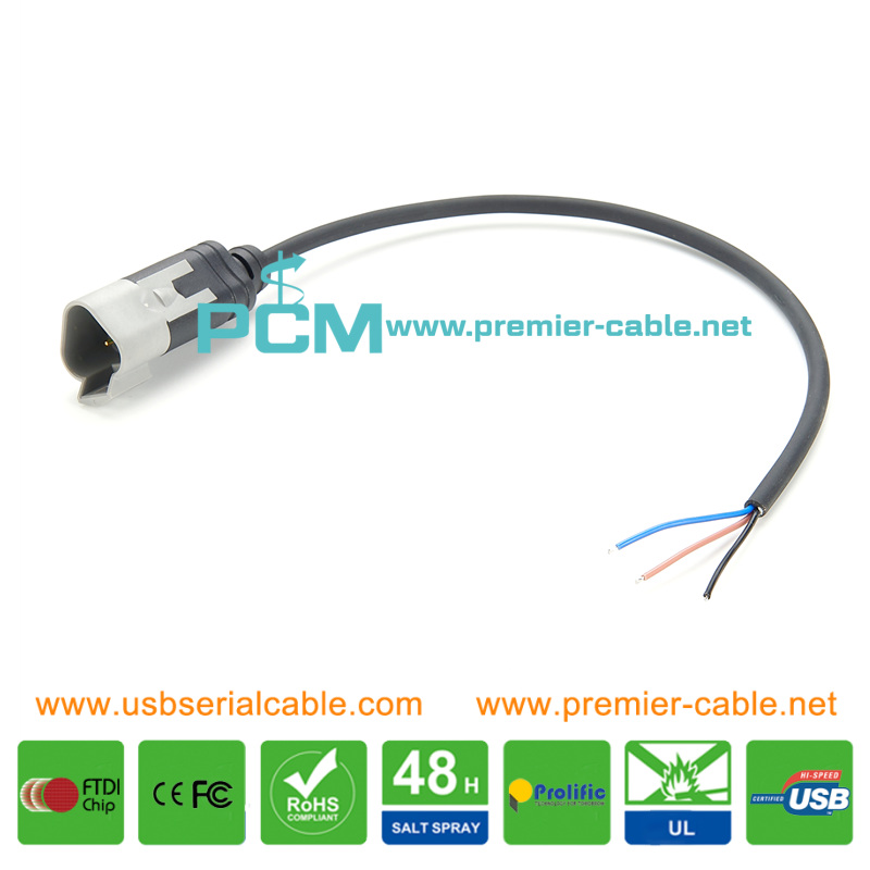 Deutsch 3 Way DT06-3S to Pigtail Vehicle Cable