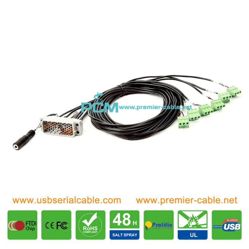 OEM EDAC Multi Channel to Terminal Block Snake Cable