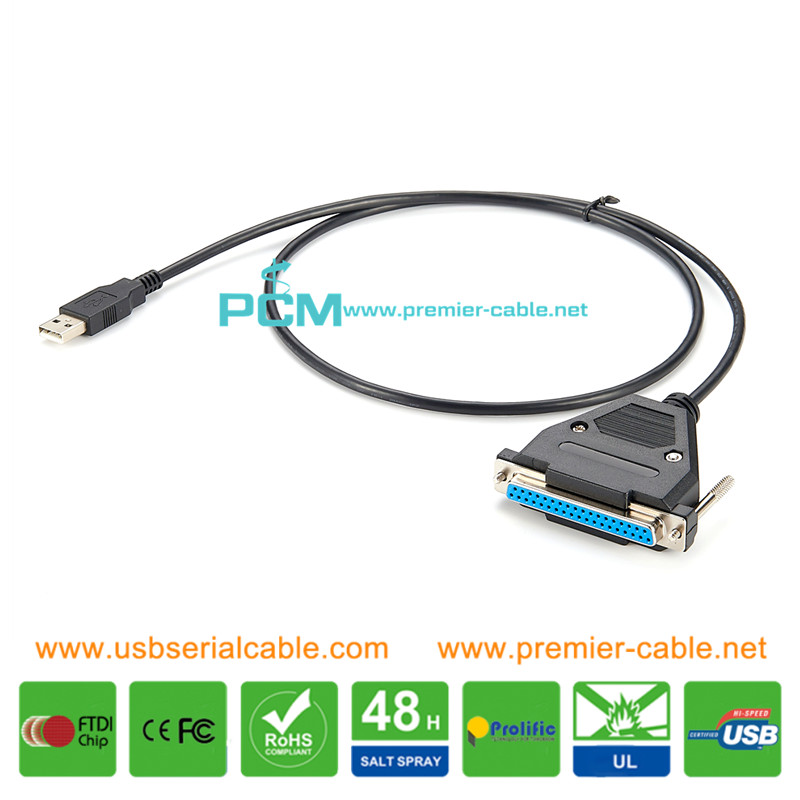 Industrial USB to DB37 RS232 Serial Control Cable