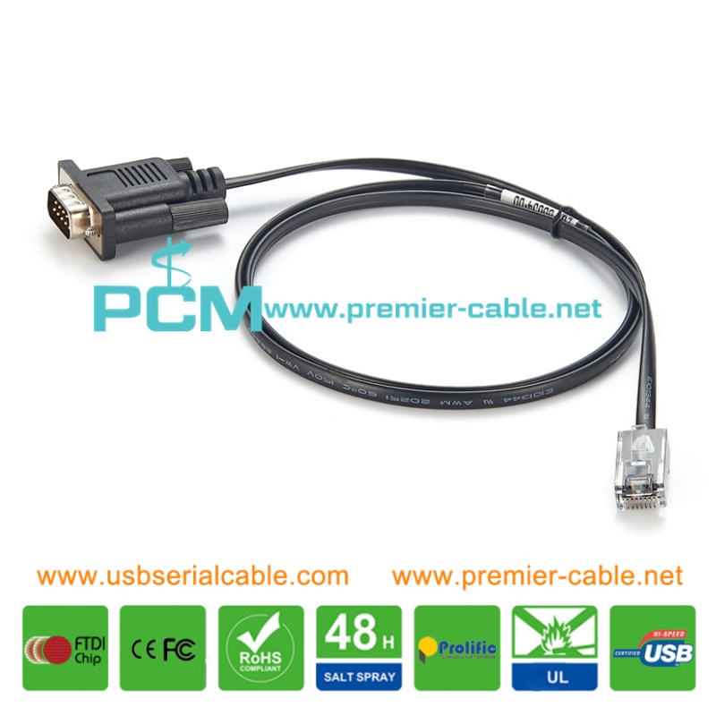 Null Modem Serial RJ45 Cat5 Console Cable