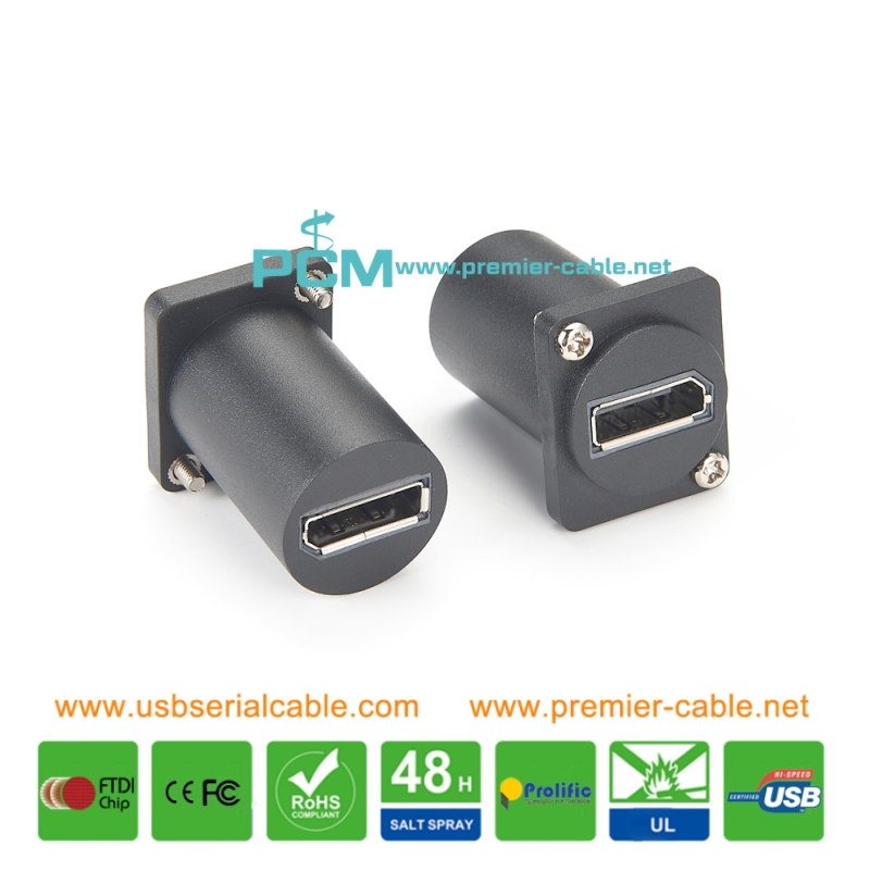 D-Type DisplayPort DP XLR Panel Mount Socket D-Type DisplayPort DP XLR Panel Mount Socket