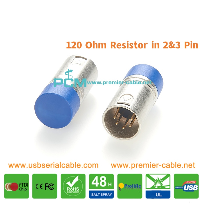 DMX 5 Pin DMX 120 ohm Terminal Resistor