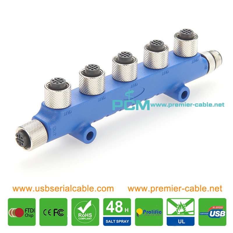 NMEA 2000 Backbone Drop Cable 5 Ports T-Connector