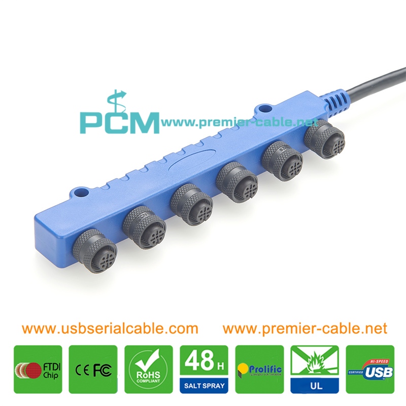 Ship Boat Wheelhouse Control Console NMEA2000 6 Ports Tee Cable