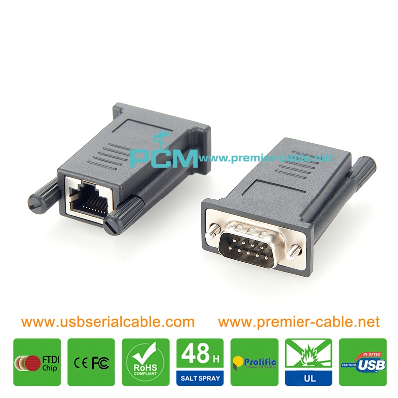 Industrial MOXA ADP-RJ458P-DB9M DB9 Serial Adapter