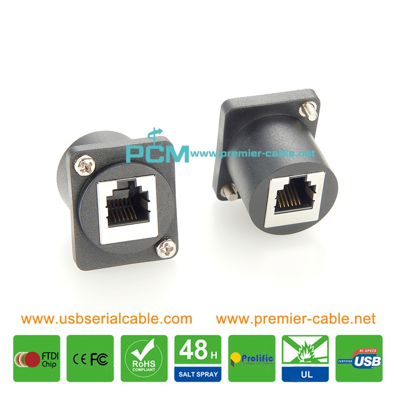 Telephone Jack RJ11 RJ12 D Serial Rack Panel Mount Adapter Telephone Jack RJ11 RJ12 D Serial Rack Panel Mount Adapter