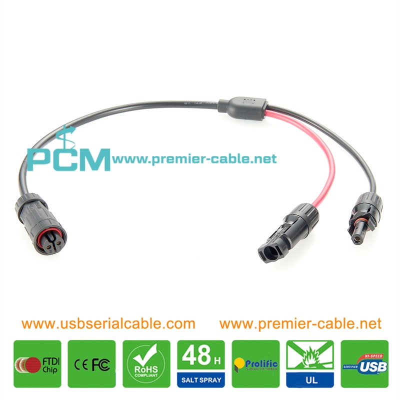 IP68 Waterproof M19 to MC-4 Solar LED Street Light Cable