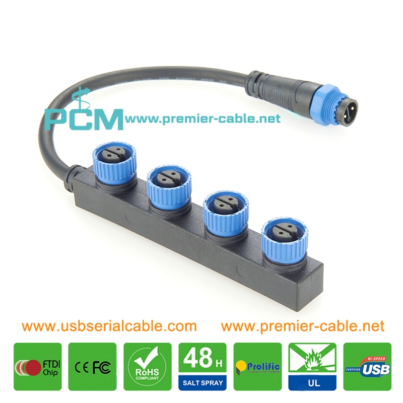 M15 F-Type LED Light Waterproof Splitter Cable M15 F-Type LED Light Waterproof Splitter Cable