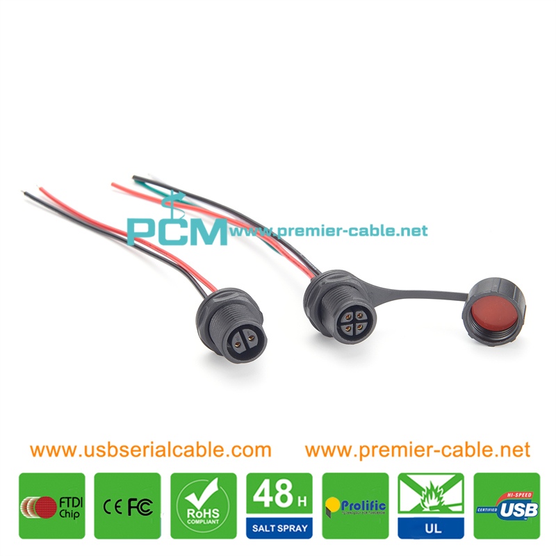 Outdoor IP68 2Pin 3Pin 4Pin LED Building Film Lighting Power Cable