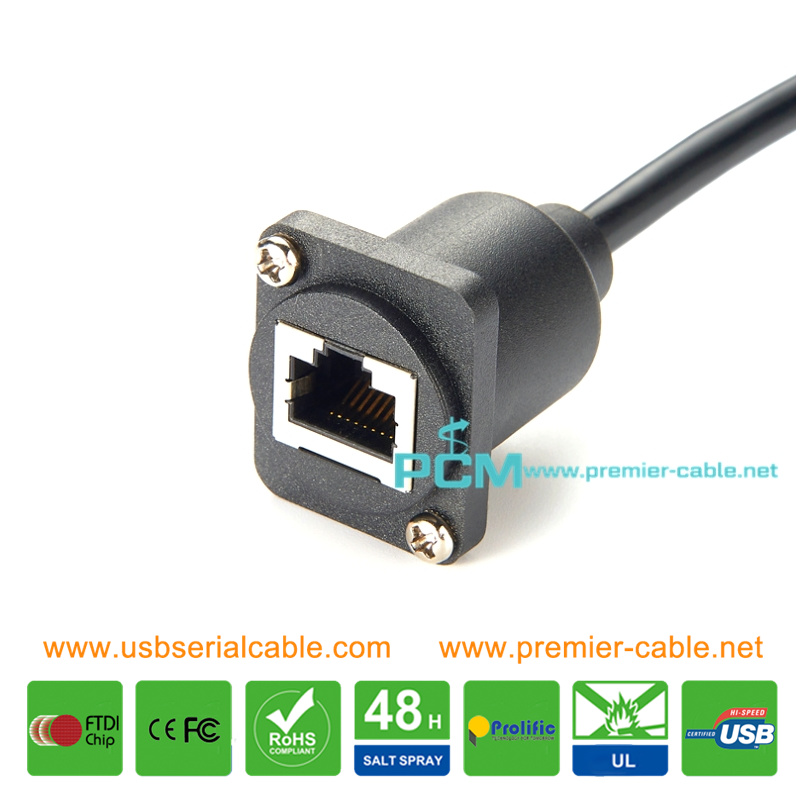 86 Panel D Type RJ45 Male to Female Cable