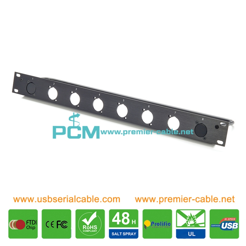 D-Type 6 Ports Rack Panel 1U D-Type 6 Ports Rack Panel 1U