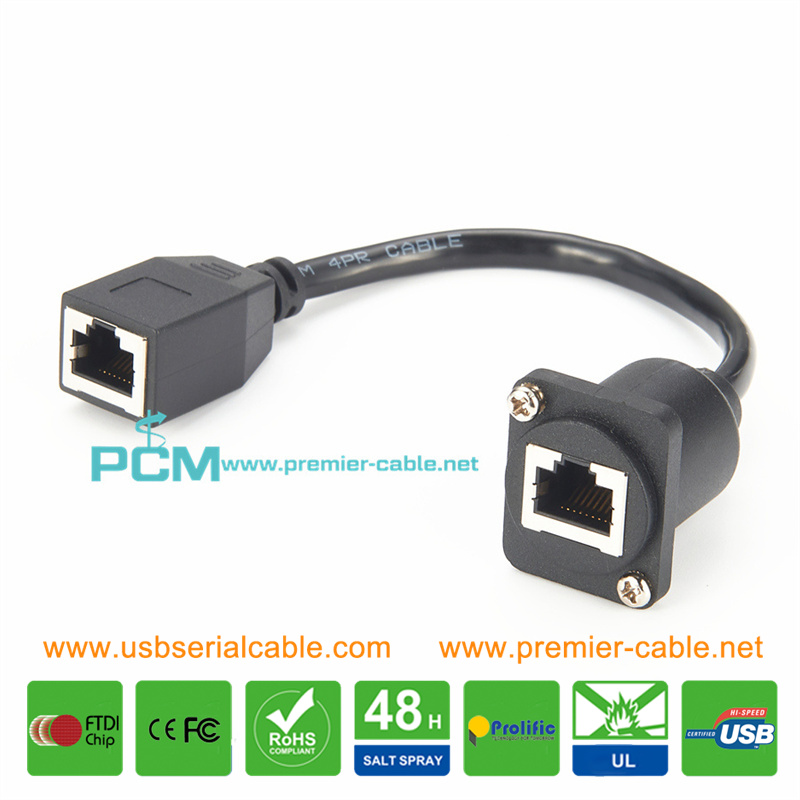6 Ports Rack Panel D-Type RJ45 Female to Female Connector 6 Ports Rack Panel D-Type RJ45 Female to Female Connector
