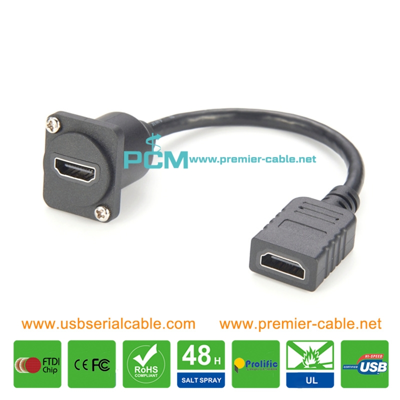 6 Ports Rack Panel D-Type HDMI Female to Female Connector 6 Ports Rack Panel D-Type HDMI Female to Female Connector