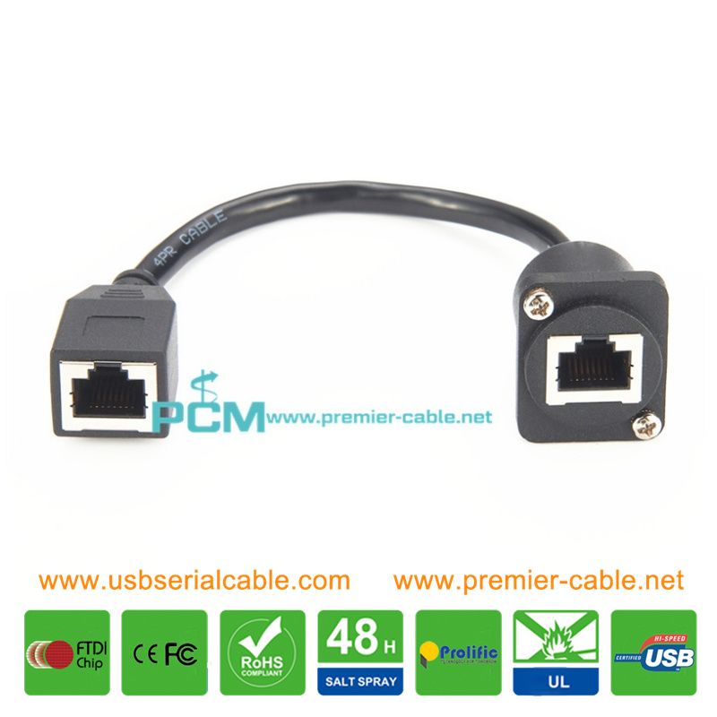 8 Ports 19″ Rack Panel D Type RJ45 Female to Female Cable 8 Ports 19″ Rack Panel D Type RJ45 Female to Female Cable