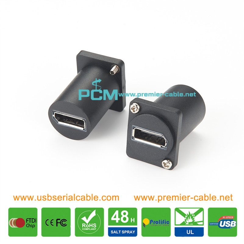  19 Inch Punched Panels Displayport DP D-Type Connector