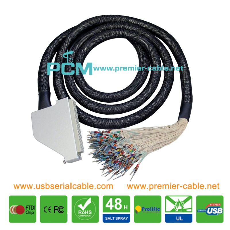 SH200LFH-BARE WIRE  LFH200 to 4x50-pin DSub PXI Pickering Test Cable